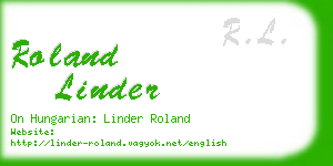 roland linder business card